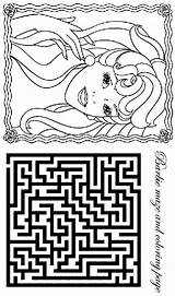 Maze Pages Sheets Worksheets Mazes Barbiecoloring sketch template