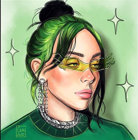 Just Finished This Drawing Of Billie 💚 Billieeilish