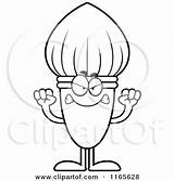 Paintbrush Mascot Mad Clipart Cartoon Cory Thoman Outlined Coloring Vector 2021 sketch template