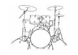 Drum Kit Coloring Record Overhead Sound Ever Live sketch template