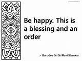 Sri Shankar Ravi Blessing Gurudev Inspirational Quote Happy sketch template