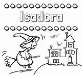 Isadora Nombres Nombre Bruja sketch template