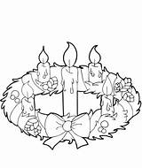 Advent Christmas Candles Sheets Wreaths sketch template