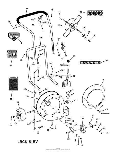 snapper lbcbv   hp  classic walk  leaf blower series  parts diagram