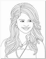 Coloring Selena Gomez Woman Pages Smile Easy Popular Coloringhome sketch template