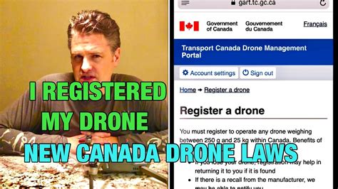 registered  drone   canadian drone laws youtube