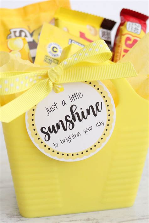 diy yellow sunshine gift ideas   printables aubree originals