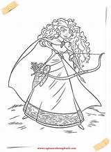 Coloring Brave Disney Pages Merida Book sketch template