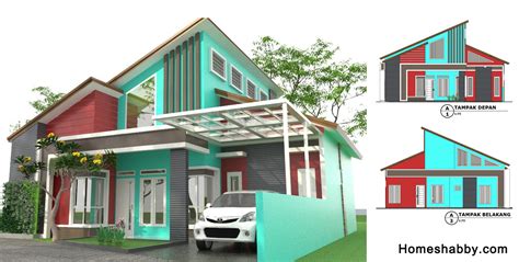 model rumah atap miring desain rumah atap miring menarik elegan