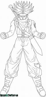 Trunks Saiyan Lineart Goku Goten Dbz Brusselthesaiyan Ssj Lapiz sketch template