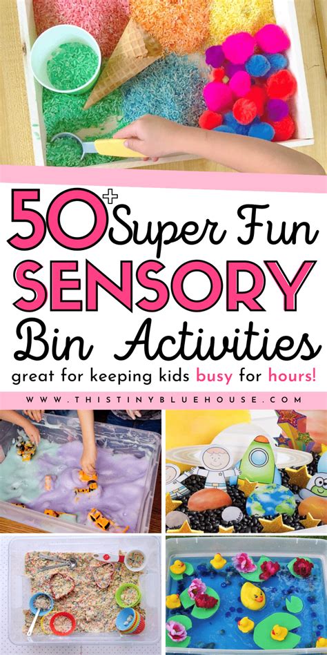 super fun sensory bin activities  young kids  tiny blue house