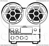 Projector Movie Clipart Reels Silver Film Illustration Royalty Vector Lal Perera sketch template