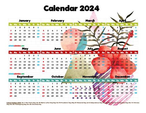 printable  calendar  holidays  watercolor premium