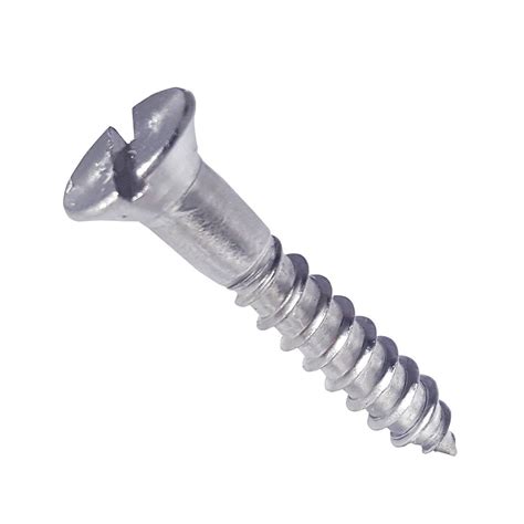 Fastenere 10 X 3 4 Flat Head Wood Screws Slotted Drive Stainless