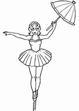 Tightrope Circo Cirque Chapiteau Danseuse Bailarinas Leistung Regenschirm sketch template