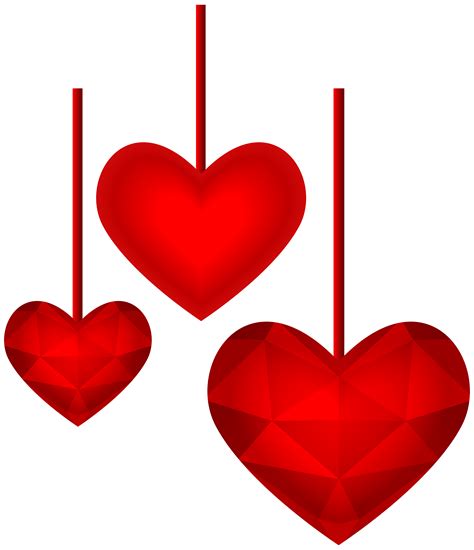 heart clip art hanging red hearts transparent png image png