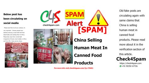 [spam] china selling human meat in canned food products