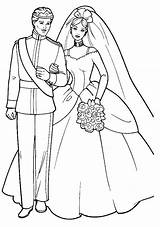 Coloring Wedding Pages Dress Popular sketch template
