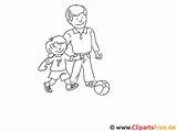 Ausmalbild Ausmalen Sohn Spielen Fussball Gehen Malvorlage Vatertag Malvorlagenkostenlos sketch template