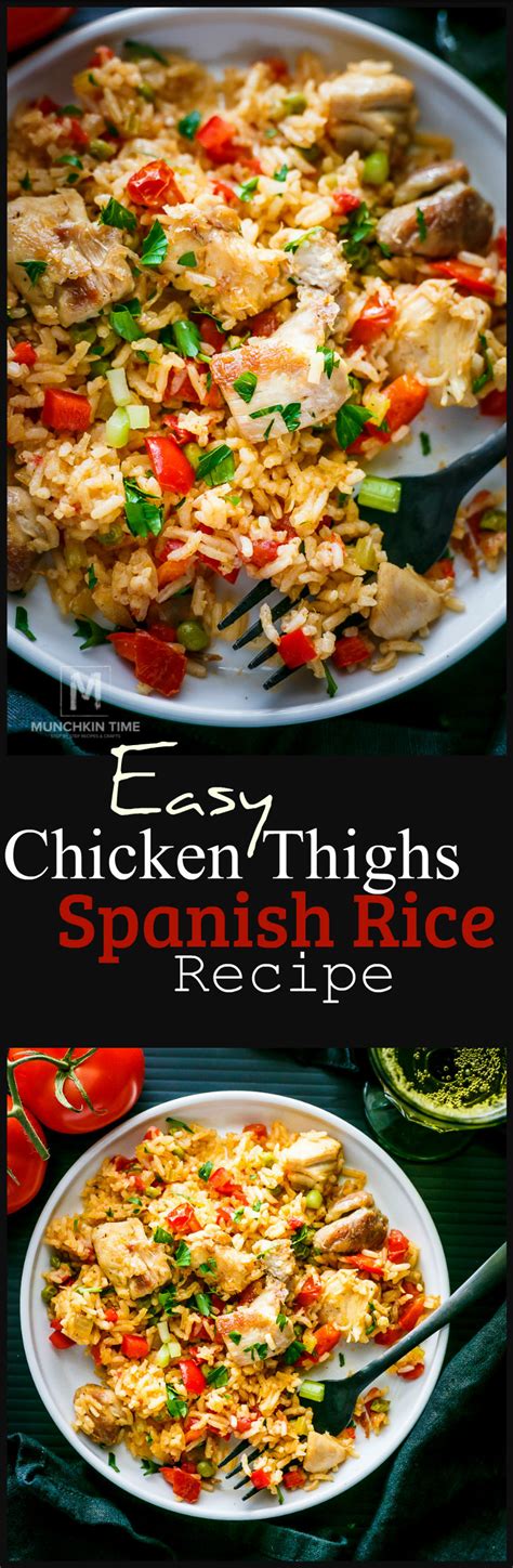Juicy Chicken Thighs Spanish Rice Recipe This Delicious
