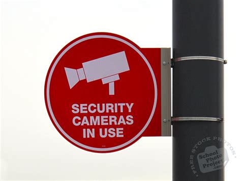 security sign  stock photo image picture security cameras