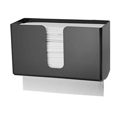 alpine industries acrylic black wall mounted paper towel dispenser