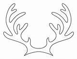Reindeer Antlers Pattern Outline Antler Printable Coloring Template Stencils Templates Patternuniverse Stencil Craft Clipart Christmas Use Crafts Patterns Creating Drawing sketch template