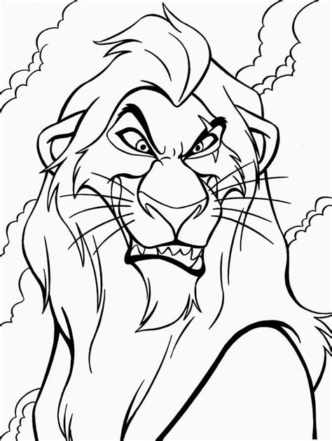 scar lion king coloring page youngandtaecom lion coloring pages