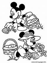 Disney Mickey Coloring Minnie Easter Pages Printable Color sketch template