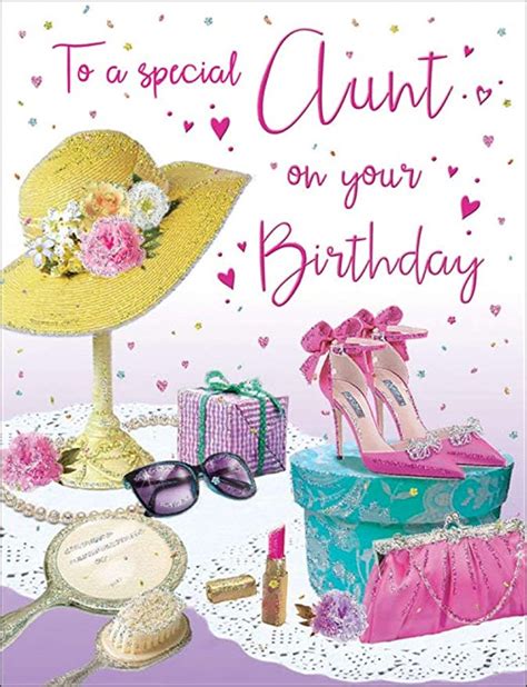 happy birthday greetings card auntie 14 x 19 cm to a special aunt on