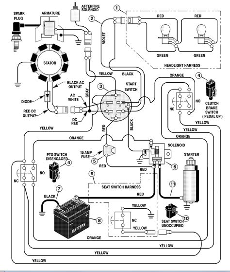 wiring diagram  murray lawn tractor