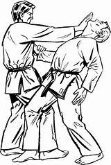 Judo Coloring Pages Sports Karate Martial Arts General Kleurplaten Fun Kids Print sketch template