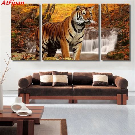 atfipan strong tiger modern animal wall painting home room gallery wall decor art hd printed