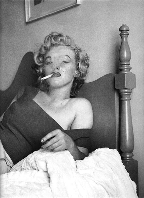 marilyn monroe smoking in bed vintage everyday
