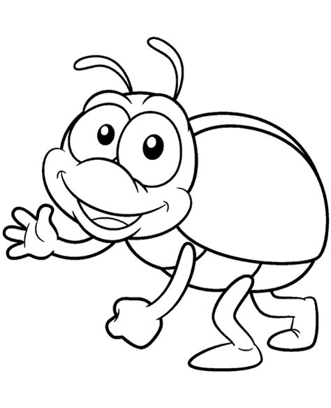 cartoon style beetle coloring page topcoloringpagesnet