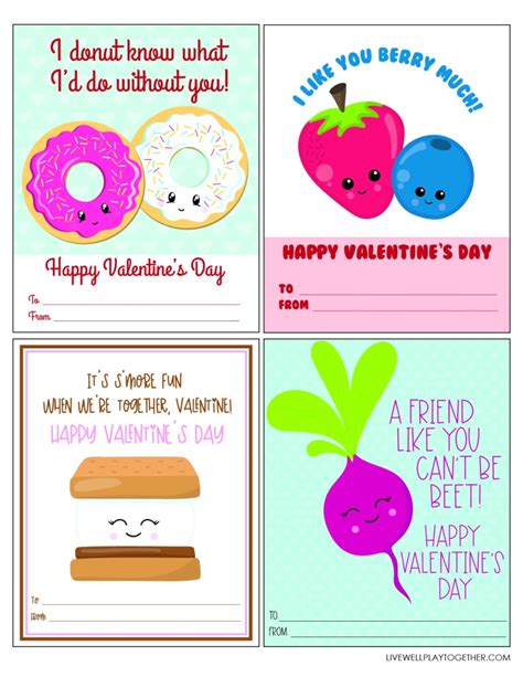 funny food pun valentines day cards  printable   play