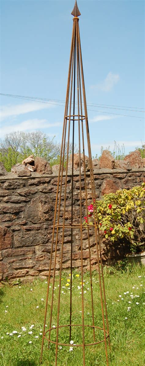 classical pointed garden obeliskhandmade wrought iron
