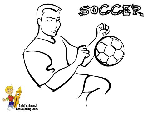 soccer players colouring pages