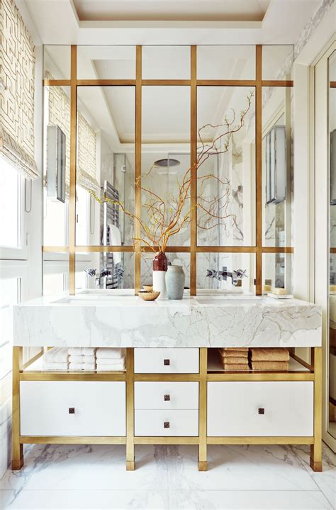 paris apartments luxuriously layered master bath architectural digest