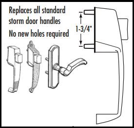 identify install  replace  storm  screen door handle ideal security
