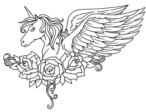 printable unicorn coloring page coloring home