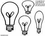 Bulb Coloring Light Pages Print Clipart sketch template