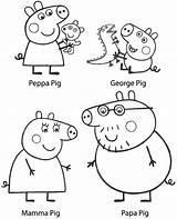 Peppa Coloring Family Colouring Pig Print George Printable Color Topcoloringpages Sheets Pigs Daddy sketch template