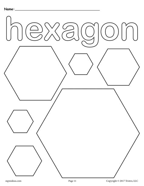 hexagons coloring page hexagon shape worksheet supplyme