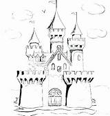 Coloring Castle Princess Pages Disney Getcolorings Getdrawings sketch template