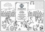 Menus Rodeo Placemats sketch template