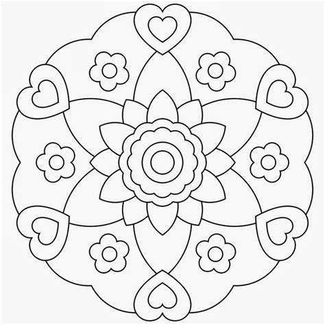 mandala coloring pages easy coloring home