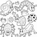 Coloring Pages Bugs Bug Insect Insects Surfnetkids Animals Animal Kids Cute Colouring Sheets Printable Template Choose Board Spider sketch template