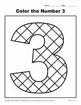 Number Worksheet Color Preschool Worksheets Numbers Activities Three Coloring K12reader Kids sketch template