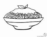 Piatto Spaghetti Stampare Disegnidacolorareonline Alimenti sketch template